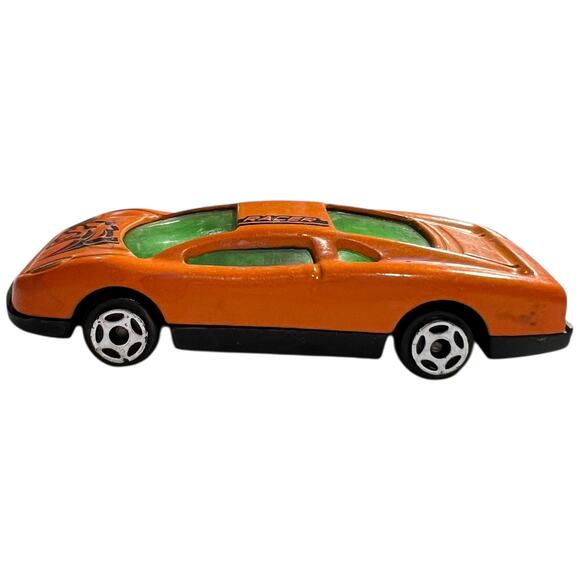 Greenbrier International 9809 Orange Green Racer Diecast Car 164 - Picture 5 of 7